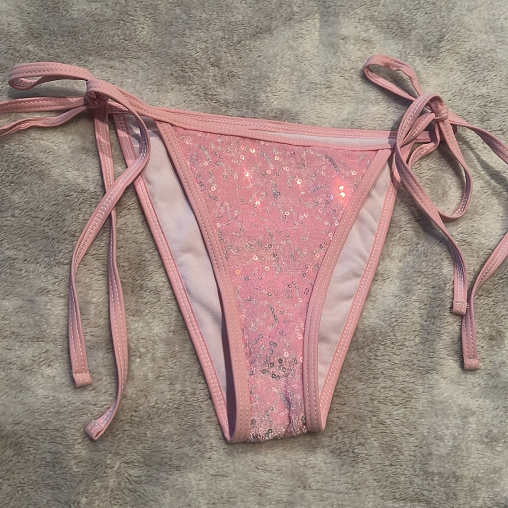 NWOT Sequin Cheeky Bikini Bathing Suit Bottoms